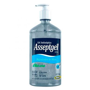 Álcool em Gel Asseptgel Cristal 420g