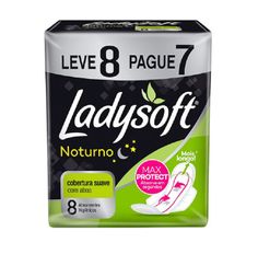 Absorvente Ladysoft Noturno Suave Com Abas Leve 8 Pague 7