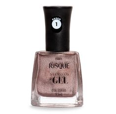 Esmalte Risqué Diamond Gel Cetim Dourado Metálico 9,5ml