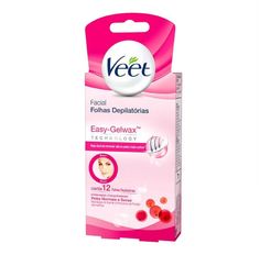 Folhas Depilatórias Facial Veet Pele Norma E Seca - 12 Unidades