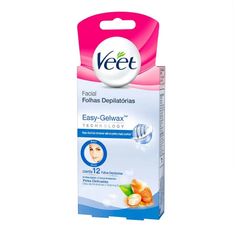 Folhas Depilatórias Facial Veet Pele Delicadas - 12 Folhas