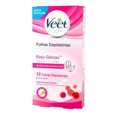 Folhas Depilatórias Corporal Veet Pele Normais E Secas - 12 Folhas