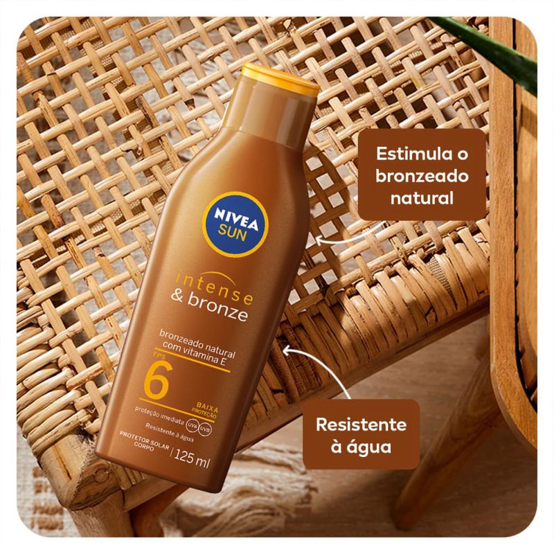 Creme Bronzeador Nívea Sun Intense & Bronze FPS 6 125ml - Lojas Rede