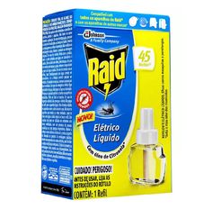 Inseticida Refil Raid 45 Noites Elétrico Citronela 32,9ml