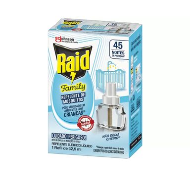 Inseticida Refil Raid 45 Noites Family 32,9ml