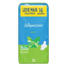 Absorvente Sempre Livre Adapt Suave Abas Leve 16 Pague 14 Unidades