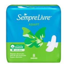 Absorvente Sempre Livre Especial Suave Com Abas Com 8 Unidades