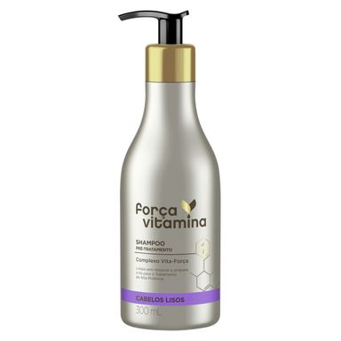 Shampoo Força Vitamina Cabelos Lisos 300ml