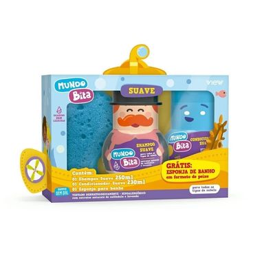 Kit Shampoo 250ml + Condicionador 230ml Infantil View Mundo Bita Grátis Esponja