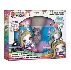 Kit Shampoo 250ml + Condicionador 230ml Infantil View Poopsie Grátis Tattoo
