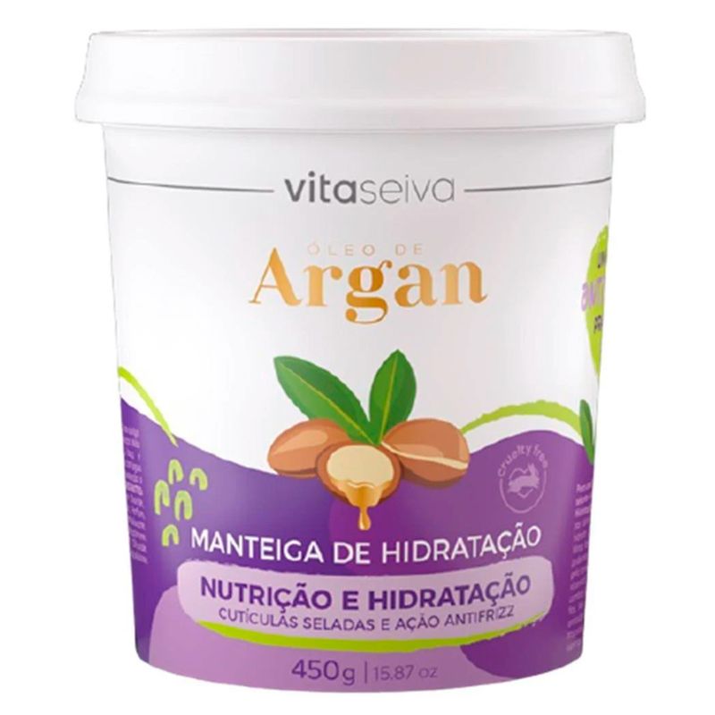 Manteiga Hidratante Óleo De Argan Vita Seiva 450g - Lojas Rede