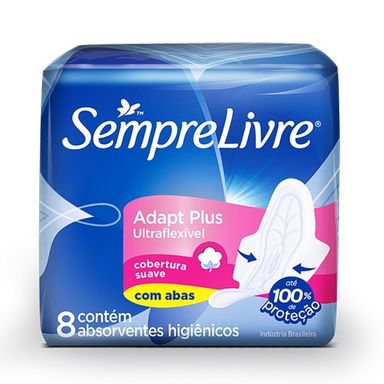 Absorvente Sempre Livre ultrafino Com Abas Com 8 Unidades