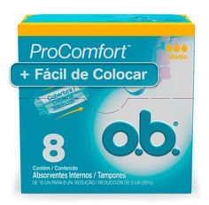 Absorvente O.B Pro Comfort Médio Com 8 Unidades