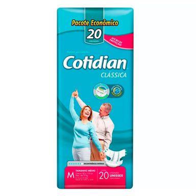 Fralda Geriátrica Cotidian Clássica M 20 Unidades