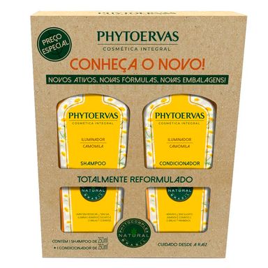 Kit Shampoo Tratamento + Condicionador Tratamento Phytoervas Iluminador 250ml