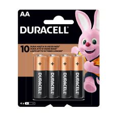 Pilha Duracell Alcalina Pequena AA -  4 Unidades