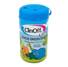 Lenço Umedecido Clin Off Pote Azul 75 Unidades