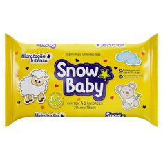 Toalha Umedecida Snow Baby Hidratação Intensa - 45 Unidades