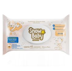 Toalha Umedecida Infantil Snow Baby Premium - 45 Unidades
