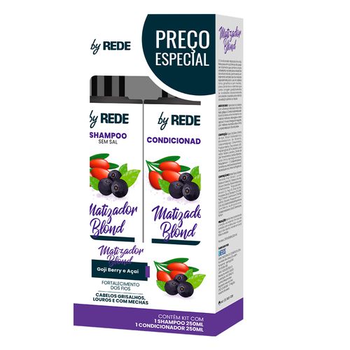 Kit Shampoo + Condicionador Matizador By Rede 250ml