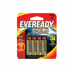 Pilha Eveready Alcalina Gold Palito AAA4 4 Unidades