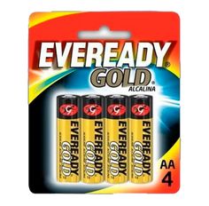 Pilha Alcalina Eveready Gold Pequena  AA4 Com 4 Unidades