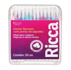 Hastes Flexíveis Ricca 50 Unidades