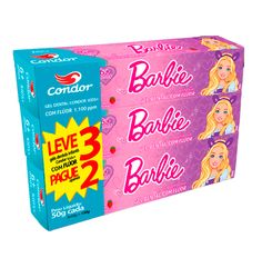 Kit Gel Dental Condor Barbie 50g 6 Anos Leve 3 Pague 2
