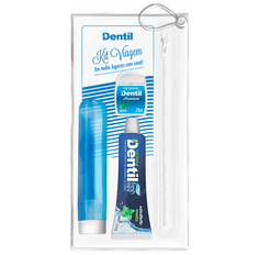 Kit Viagem Dentil Gel Fresh + Fio Dental + Escova