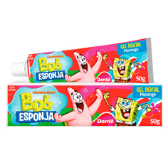 Creme Dental Infantil Dentil Bob Esponja Morango 50g