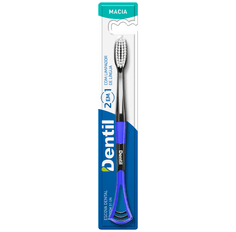 Escova Dental Dentil 2 Em 1 Com Limpador De Língua