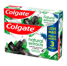 Kit Creme Dental Colgate Naturals Extracts 3 Unidades 90g