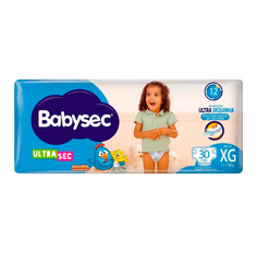 Fralda Descartável Babysec Galinha Pintadinha Ultrasec Mega XG 30 Unidades