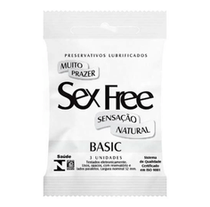 Preservativo Sex Free Basic Com 3 Unidades