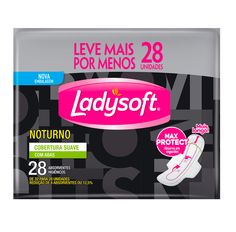 Absorvente Ladysoft Noturno Suave Com Abas Com 28 Unidades