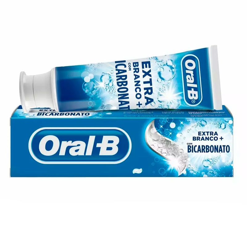 Creme Dental Oral-B Extra Branco Com Bicarbonato 70g
