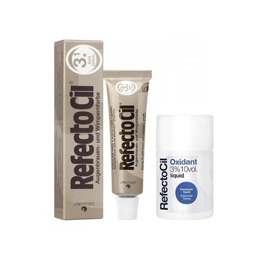 Kit Tintura N°3.1 Castanho Claro e Oxidante Sobrancelhas Refectocil