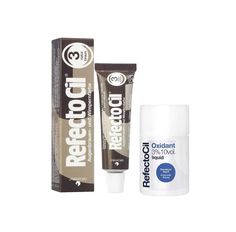 Kit Tintura N°3 Castanho Natural  e Oxidante 100ml Sobrancelhas Refectocil