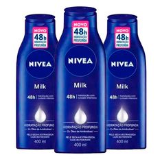 Kit Creme Hidratante Corporal Nívea Body Extra Seca 400ml - 3 Unidades