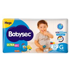 Fralda Descartável Babysec Galinha Pintadinha Ultrasec Mega G 32 Tiras