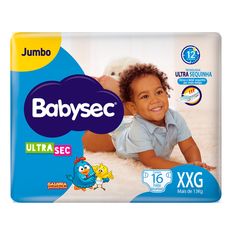 Fralda Descartável Babysec Ultra Sec Jumbo XXG - 16 Tiras