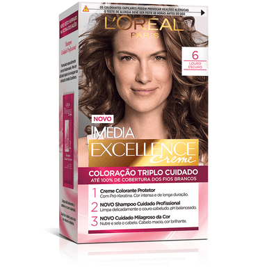 Kit Tintura Imédia Excellence L'Oréal Louro Escuro 6
