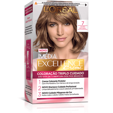 Kit Tintura Imédia Excellence L'Oréal Louro Natural 7