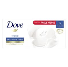 Sabonete Em Barra Dove Original Branco 90g - 6 Unidades