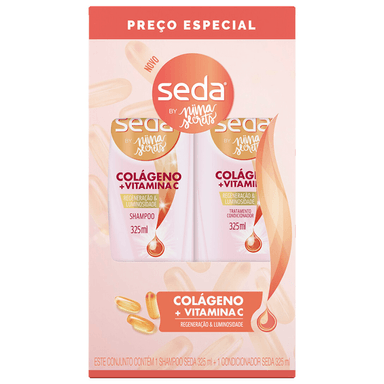 Kit Seda Shampoo + Condicionador Colágeno E Vitamina C 325ml