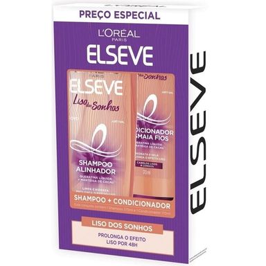 Kit Elseve Liso Dos Sonhos Shampoo 375ml + Condicionador 170ml