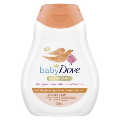 Shampoo Baby Dove Cabelos Cacheados Hidratação Enriquecida 200ml