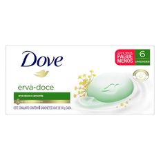 Kit Sabonete Em Barra Dove Erva-Doce E Camomila 90g - Com 6 Unidades