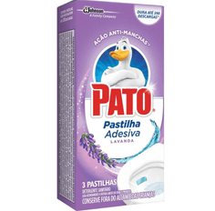 Pastilha Adesiva Sanitária Pato Lavanda Com 3 Unidades