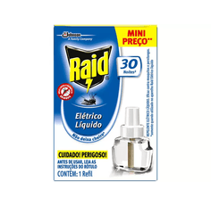 Repelente Elétrico Líquido Raid Refil 30 Noites com 21,9ml